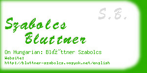 szabolcs bluttner business card